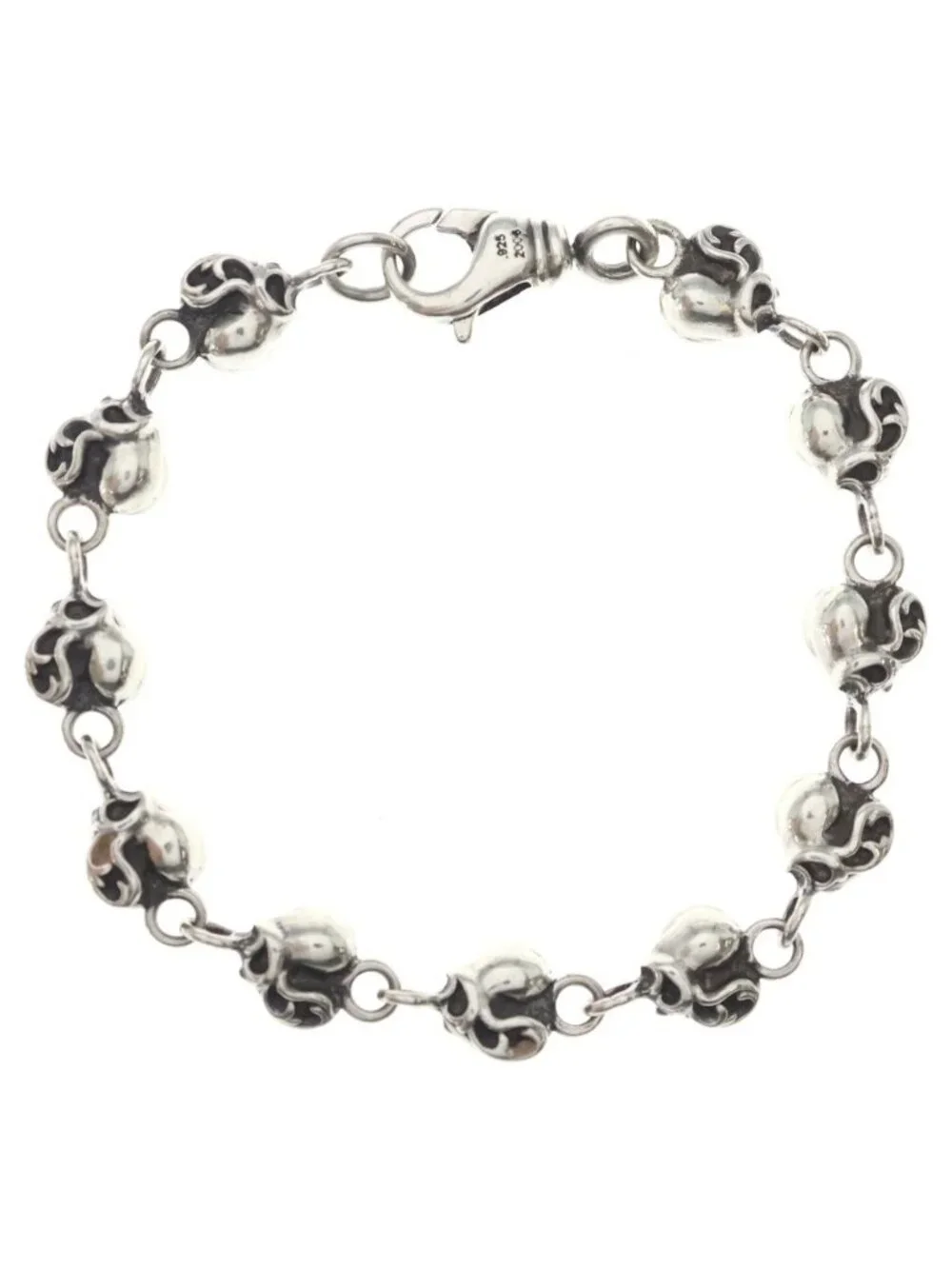 Chrome Heart Link Bracelet Silver
